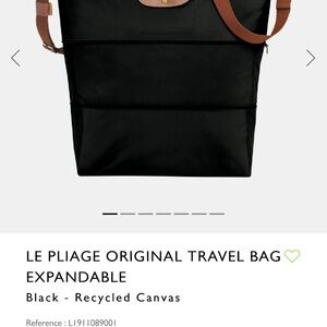 Longchamp Black and Tan Travel Bag